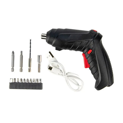 3.6V Cordless Electric Screwdriver Rechargeable 1500Mah Lithium Battery Mini Drill Power Tools Set Household Maintenance Repair